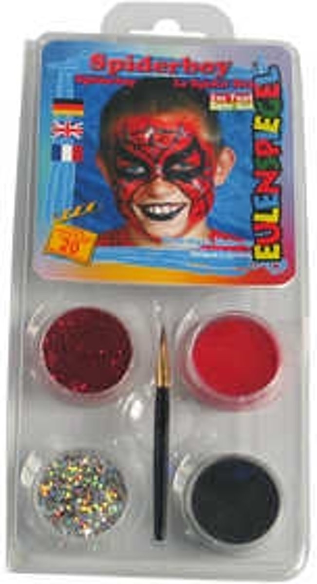 Schmink - Motieven set, diverse kleuren, spiderman, 1set [HOB-76113]